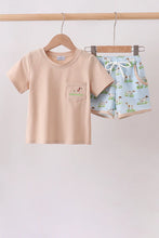 Load image into Gallery viewer, Preorder Khaki and Blue Pointer Shorts Set