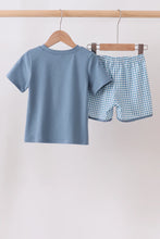 Load image into Gallery viewer, Preorder Blue and White Pocket Shorts Set