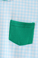 Load image into Gallery viewer, Preorder Blue and Green Pocket Romper
