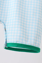 Load image into Gallery viewer, Preorder Blue and Green Pocket Romper