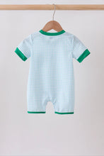 Load image into Gallery viewer, Preorder Blue and Green Pocket Romper