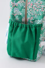 Load image into Gallery viewer, Preorder Green Floral Cottage Ruffle Backpack