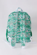 Load image into Gallery viewer, Preorder Green Floral Cottage Ruffle Backpack