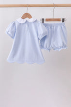 Load image into Gallery viewer, Preorder Blue Back-to-School Applique Bloomers Set