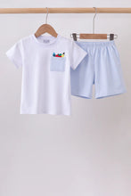 Load image into Gallery viewer, Preorder Blue Back-to-School Pocket Shorts Set