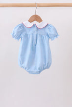 Load image into Gallery viewer, Preorder Blue Pencil Collar Ruffle Bubble