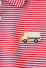 Load image into Gallery viewer, Preorder Boys Red School Bus Embroidered Shorts Set
