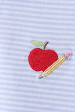 Load image into Gallery viewer, Preorder Boys Blue Apple and Pencil Embroidered Shorts Set