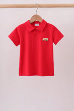 Load image into Gallery viewer, Preorder Red School Bus Embroidered Polo
