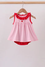 Load image into Gallery viewer, Preorder Pink Apple Embroidered Skirted Bubble