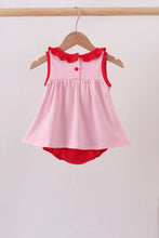 Load image into Gallery viewer, Preorder Pink Apple Embroidered Skirted Bubble