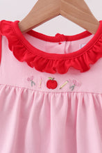 Load image into Gallery viewer, Preorder Pink Apple Embroidered Skirted Bubble