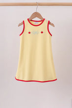 Load image into Gallery viewer, Preorder Yellow Apple Bow Embroidered Dress