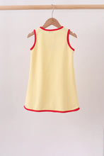 Load image into Gallery viewer, Preorder Yellow Apple Bow Embroidered Dress
