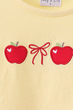 Load image into Gallery viewer, Preorder Yellow and Blue Apple Embroidery Skorts Set