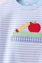 Load image into Gallery viewer, Preorder Blue Apple and Pencil Shorts Set