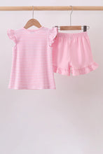 Load image into Gallery viewer, Preorder Pink Apple and Pencil Ruffle Shorts Set
