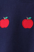 Load image into Gallery viewer, Preorder Navy and Red Apple Embroidered Shorts Set