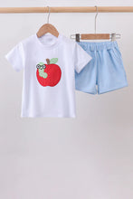 Load image into Gallery viewer, Preorder Blue Bookworm Applique Shorts Set