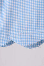 Load image into Gallery viewer, Preorder Blue Bookworm Scalloped Dress