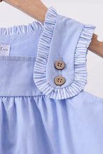 Load image into Gallery viewer, Preorder Blue Sailboat Embroidered Dress