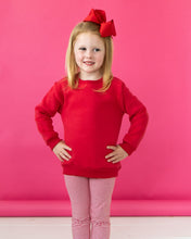 Load image into Gallery viewer, Preorder Jellybean Pullover Fleece Sweatshirt- Red (ETA: October)
