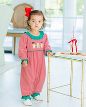 Load image into Gallery viewer, Preorder Jellybean Santa's Sweet Helpers Ruffle Romper (ETA: October)