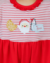 Load image into Gallery viewer, Preorder Jellybean Santa's Treats Ruffle Romper (ETA: October)