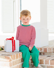 Load image into Gallery viewer, Preorder Jellybean Thomas Pants Set- Red Stripe &amp; Green (ETA: October)