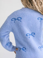 Load image into Gallery viewer, Preorder Harper Blue Bow Coquette Crew Neck Sweater