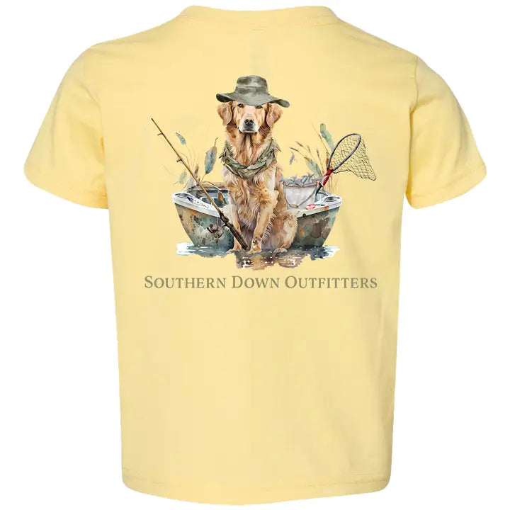 Preorder Dog in Boat Toddler Tee- Butter
