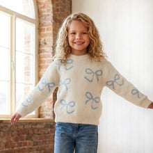 Load image into Gallery viewer, Preorder Blue Bow Sweater
