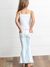Load image into Gallery viewer, Preorder Light Blue Stripe Flare Denim Jeans