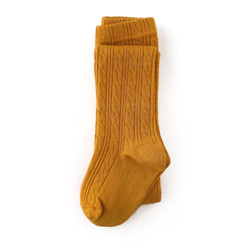 Little Stocking Co. Cable Knit Tights (Marigold)