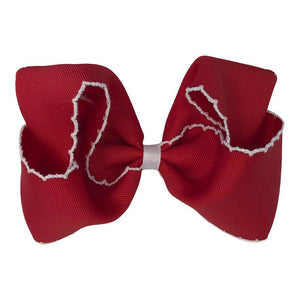 Large Red Moonstitch Bow