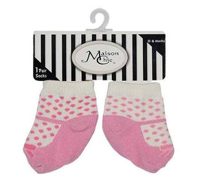 Pink Mary Jane With Polka-dots Socks