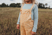 Load image into Gallery viewer, Wren and James Top &amp; Golden Floral Bloomer Overalls