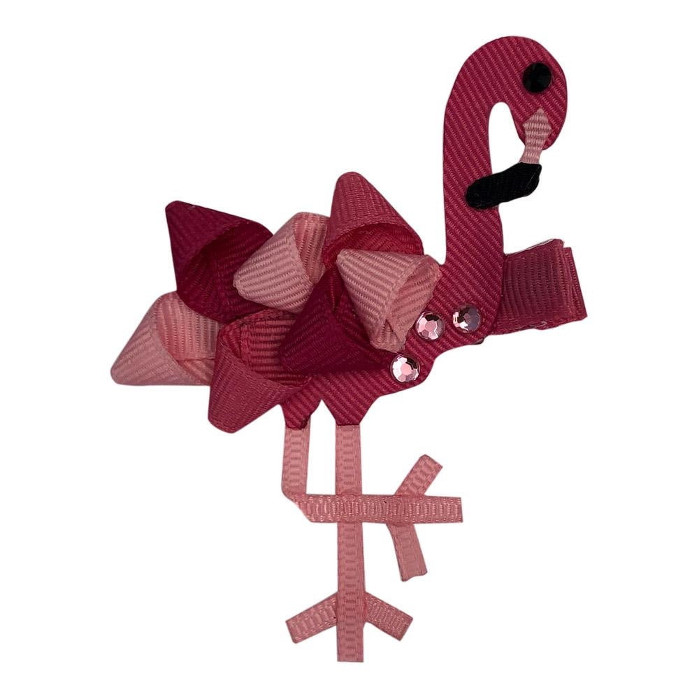 Sculpted Flamingo Clip Bow