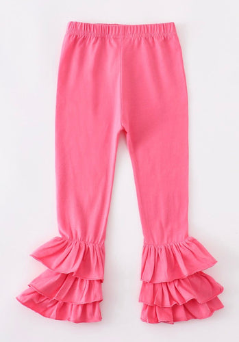 Pink Triple Ruffle Pants