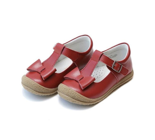 L’Amour Emma Classic Bow T-Strap Mary Jane (Red)