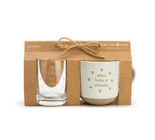 Load image into Gallery viewer, Mug and Wine Glass Set - When Baby Wakes/Sleeps