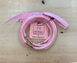 Hart Designs Kids Collection Glitter Jelly Bangle Bracelet Bundle (5)