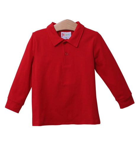 Jellybean by Smock Candy Michael Red Long Sleeve Polo