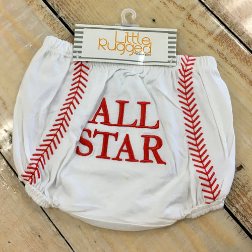 Little Rugged Baseball Diaper Cover
