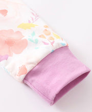 Load image into Gallery viewer, Lilac Floral Ruffle Lounge Set