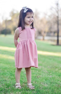 French Rose Pintuck Dress